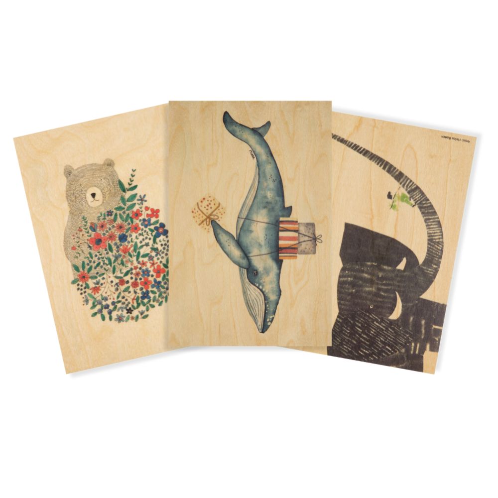 Lot De 6 Patères Autocollantes En Bois Motif Animaux - Éléphant, Baleine, Chat, Lion, Lapin, Girafe, Pour Chambre Ou Salle De Bain