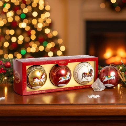 Coffret de 3 boules de noël tisanes féeriques bio