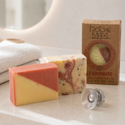 Coffret 2 savons + porte savon + pochon