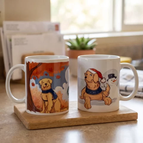 Lot de 2 mugs solidaires - automne/hiver